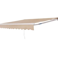 VEVOR Manual Retractable Awning, 13 x 8 ft Outdoor Patio Awning Retractable Sun Shade, Water-Resistant Polyester Patio Door Window Awning Sunshade Shelter with Crank Handle for Backyard, Balcony
