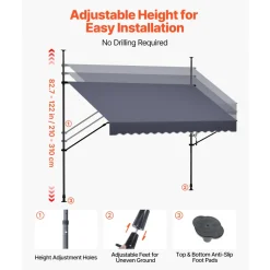 VEVOR Manual Retractable Awning, 118