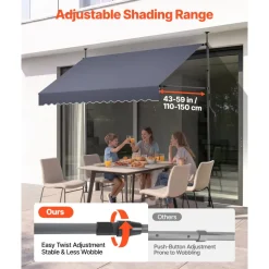 VEVOR Manual Retractable Awning, 59