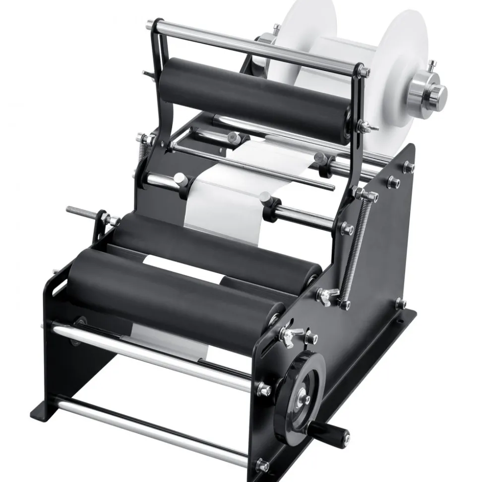 VEVOR Manual Round Labeling Machine, 15-20pcs/min, Bottle Label Applicator for Round Bottles, Adjustable Manual Round Bottle Labeler Suitable for Bottle Diameter 0.78-4.72 inches (with Pressing Bar)