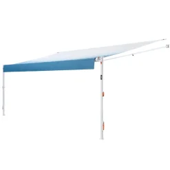 VEVOR Manual RV Awning Complete Kit, 20.12FT Retractable RV Awning with Aluminum Alloy Frame & Waterproof PVC Fabric, Outdoor Camping Trailer Awnings Fit Most RVs (20FT Type, Gradient Black)