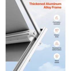 VEVOR Manual RV Awning Complete Kit, 20' Retractable Awning with Aluminum Alloy Frame, Outdoor Trailer Awning, Fit for Most RVs(Black Fade)