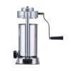 VEVOR Manual Sausage Stuffer, 3 L / 7 LBS Horizontal Sausage Machine, Dual-Speed Meat Stuffer, Made of Food-Grade 304 Stainless Steel, Includes 5 Stuffing Tubes, for Home Kitchen Restaurant Commercial