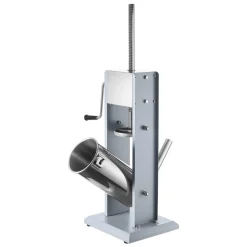 VEVOR Manual Sausage Stuffer, 11 LBS / 5 L Vertical Meat Stuffer, Heavy Duty Sausage Casing Meat Stuffing Machine, Dual-Speed Stainless Steel Filler with 5 Filling Tubes, for Commercial and Home Use