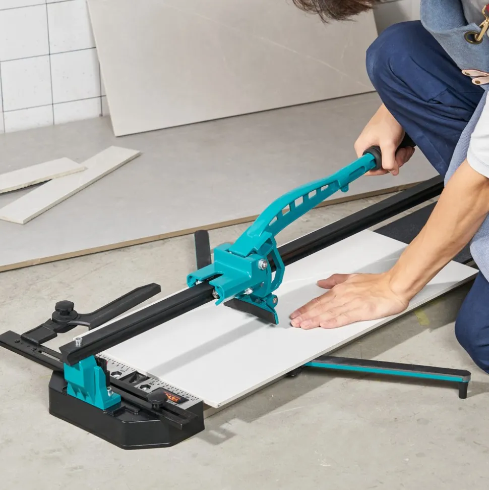 VEVOR Manual Tile Cutter, 32 inch, Porcelain Ceramic Tile Cutter with Tungsten Carbide Cutting Wheel, Infrared Positioning, Anti-Skid Feet, Durable Rails for professional installers or beginners