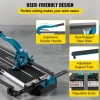VEVOR Manual Tile Cutter, 24 inch, Porcelain Ceramic Tile Cutter with Tungsten Carbide Cutting Wheel, Infrared Positioning, Anti-Skid Feet, Durable Rails for professional installers or beginners
