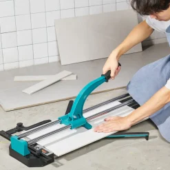 VEVOR Manual Tile Cutter, 48 inch, Porcelain Ceramic Tile Cutter with Tungsten Carbide Cutting Wheel, Infrared Positioning, Anti-Skid Feet, Double Rails for professional installers or beginners