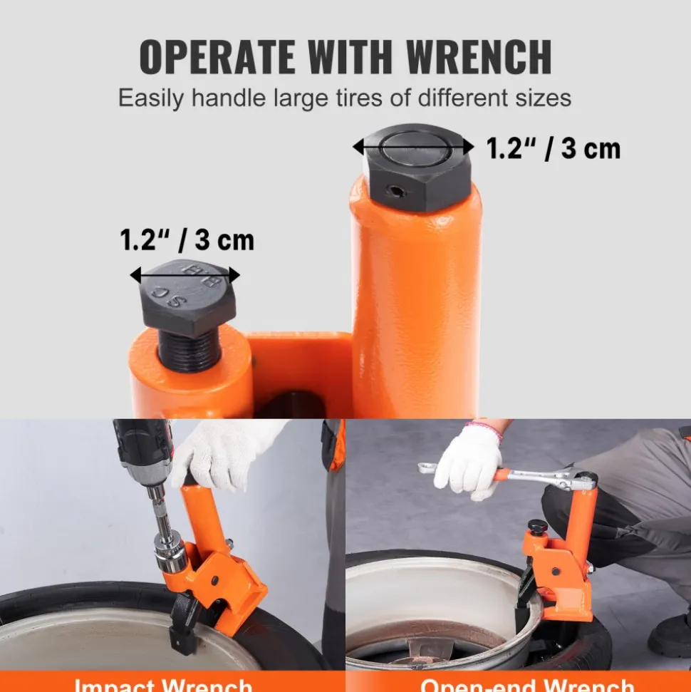 VEVOR Manual Tire Bead Breaker, 38"-42" Tires Changer Tool with Rubber Pad, Protect Aluminum Alloy Hubs, Easy-Operated Tire Repair Tool for ATVs/UTVs, Tractors, Trucks, Cars, Heavy Duty Tires