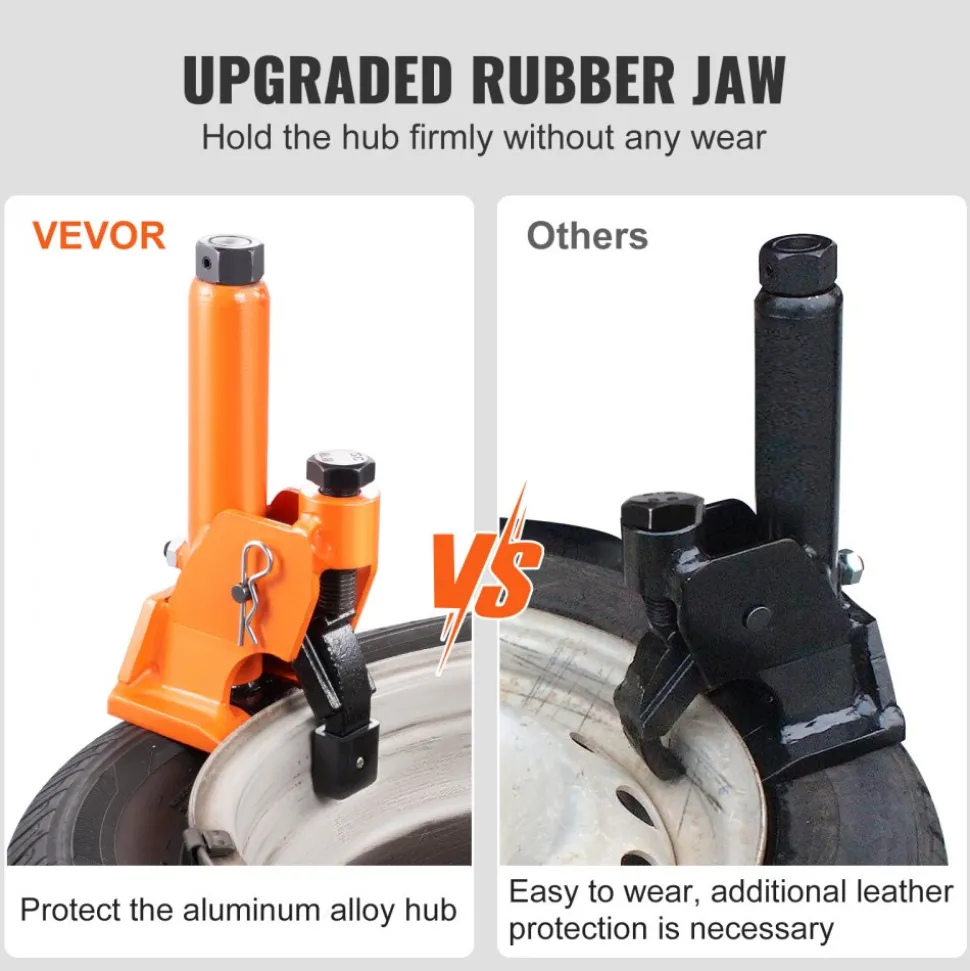 VEVOR Manual Tire Bead Breaker, 38"-42" Tires Changer Tool with Rubber Pad, Protect Aluminum Alloy Hubs, Easy-Operated Tire Repair Tool for ATVs/UTVs, Tractors, Trucks, Cars, Heavy Duty Tires