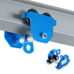 VEVOR Manual Trolley, 1100 lbs/0.5 Ton Capacity, Push Beam Trolley with Dual Wheels, Adjustable for I-Beam Flange Width 2.1
