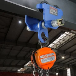 VEVOR Manual Trolley, 4400 lbs/2 Ton Load Capacity, Push Beam Trolley with Dual Wheels, Adjustable for I-Beam Flange Width 2.5