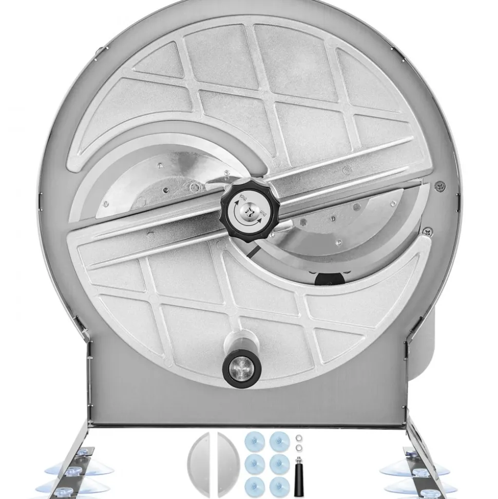 VEVOR Manual Vegetable Fruit Slicer, 0-0.5"/0-12mm Thickness Adjustable Commercial Slicer Machine, Stainless Steel Food Cutter Slicing Machine with 2 Spare Blades, for Potato, Cucumber, Lemon, Tomato