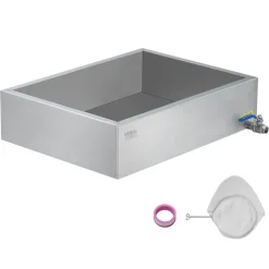 VEVOR Maple Syrup Evaporator Pan, 11.2 Gallon, 162 Cups of 8.8oz Maple Syrup, Flat Evaporator Pan with 1 Valve and 3 Heating Methods, 304 Stainless Steel Maple Syrup Pan for Home, Outdoor
