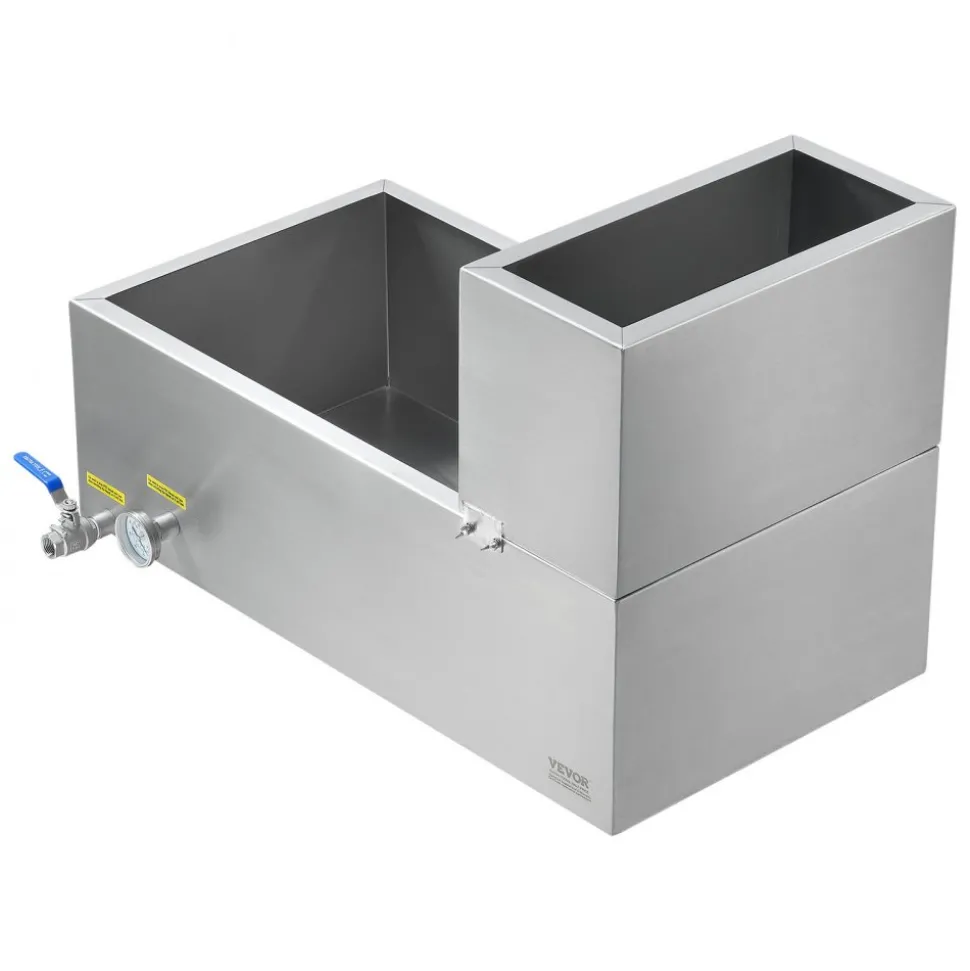 VEVOR Maple Syrup Evaporator Pan, 47 Gallon, 683 Cups of 8.8oz Maple Syrup, Flat Evaporator Pan with Thermometer, 1 Valve and 3 Heating Methods, 304 Stainless Steel Maple Syrup Pan for Home, Outdoor