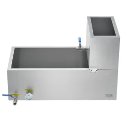 VEVOR Maple Syrup Evaporator Pan, 47 Gallon, 683 Cups of 8.8oz Maple Syrup, Flat Evaporator Pan with Thermometer, 1 Valve and 3 Heating Methods, 304 Stainless Steel Maple Syrup Pan for Home, Outdoor