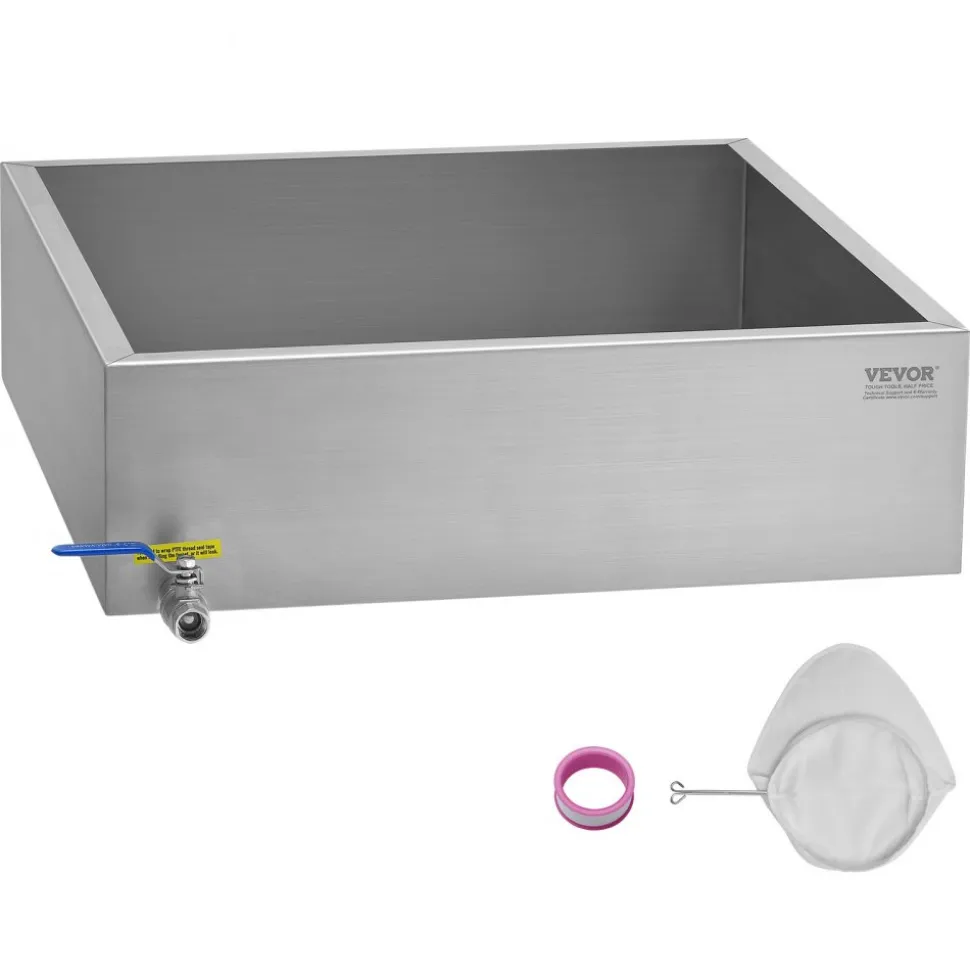 VEVOR Maple Syrup Evaporator Pan, 17.5 Gallon, 254 Cups of 8.8oz Maple Syrup, Flat Evaporator Pan with 1 Valve and 3 Heating Methods, 304 Stainless Steel Maple Syrup Pan for Home, Outdoor