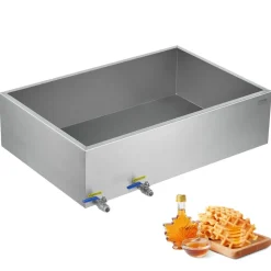 VEVOR Maple Syrup Evaporator Pan, 47 Gallon, 683 Cups of 8.8oz Maple Syrup, Flat Evaporator Pan with Thermometer, 2 Valves and 3 Heating Methods, 304 Stainless Steel Maple Syrup Pan for Home, Outdoor