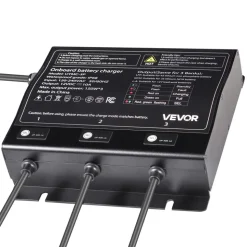 VEVOR Marine Battery Charger, 2-Bank, 10A 12V Onboard Boat Charger, IP68 Waterproof Smart On-Board Battery Charger, for Lithium-Ion (LiFePO4), NCM, Lead-Acid Batteries, Large Boat, Yacht, RV, Trailer