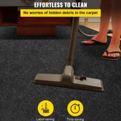 VEVOR Marine Carpet, 6 x 36 ft Boat Carpeting, Charcoal Black Marine Grade Boat Carpet, Indoor/Outdoor Marine Carpeting with Water-proof TPR Backing, Water-proof Carpet Roll for Home, Patio, Porch, De