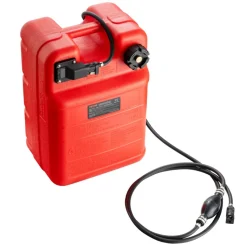 VEVOR Marine Tank, 6.34-Gallon/24-L Marine Portable Tank Outboard Marine Boat Transfer Tank with 9.8ft Hose, Gauge for Outboard Engine Boats, Yacht, Fishing Boat, Deck Boat, Red