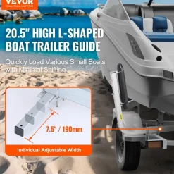 VEVOR Marine Trailer Guide Set, 20.5” Flexibly Adjustable Poles, Pair of Steel Anti-Rust Guides, Durable Roller Support for Ski, Fishing, or Sailboat Trailers 2024