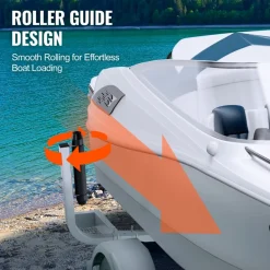 VEVOR Marine Trailer Guide Set, 20.5” Flexibly Adjustable Poles, Pair of Steel Anti-Rust Guides, Durable Roller Support for Ski, Fishing, or Sailboat Trailers 2024