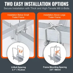 VEVOR Marine Trailer Guide Set, 20.5” Flexibly Adjustable Poles, Pair of Steel Anti-Rust Guides, Durable Roller Support for Ski, Fishing, or Sailboat Trailers 2024
