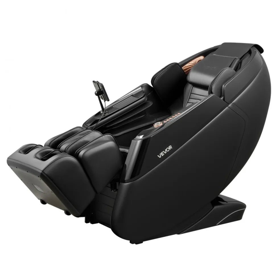 VEVOR Massage Chair, 4D Zero-Gravity Full Body Massage Chair with Extendable Footrest, Automatic Modes, Airbags, Waist & Leg Heating, Bluetooth Speaker, Touchscreen Control, for Home and Office Use