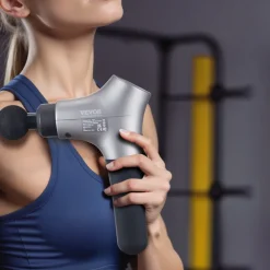 VEVOR Massage Gun Deep Tissue, Percussion Muscle Massage Gun for Athletes - with 6 Speed Levels & 4 Massage Heads, 12V 2500mAh Batteries, Handheld Mini Massage Gun for Pain Relief, Muscle Relaxation