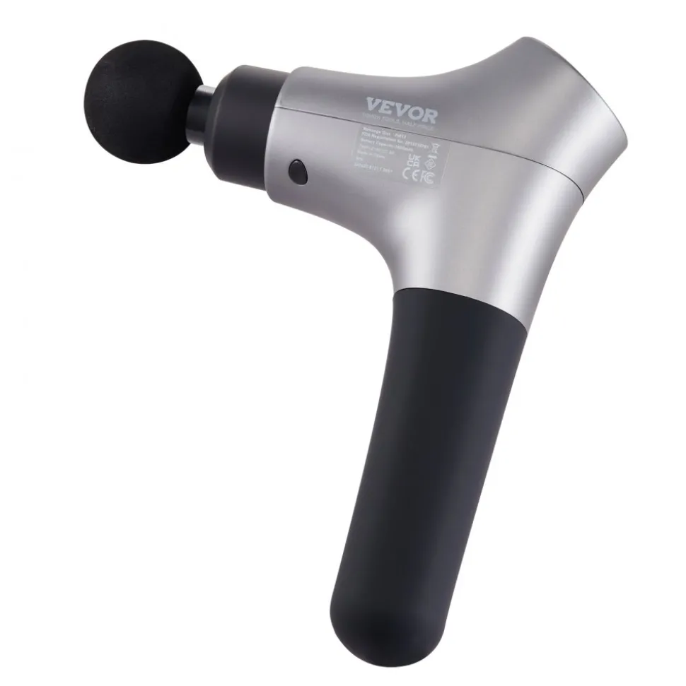 VEVOR Massage Gun Deep Tissue, Percussion Muscle Massage Gun for Athletes - with 6 Speed Levels & 4 Massage Heads, 12V 2500mAh Batteries, Handheld Mini Massage Gun for Pain Relief, Muscle Relaxation