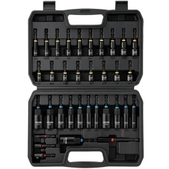 VEVOR Master Magnetic Impact Nut Driver Set 34-Piece, Metric & SAE Sizes, with Nut Setter, Quick Release Extension, Wing Nut Driver, Storage Box, Versatile for Automotive, Machinery, and DIY Tasks