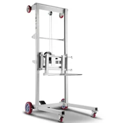 VEVOR Material Lift Winch Stacker, 551 lbs Capacity Pallet Truck Dolly, 70 in Max Lifting Height Manual Winch Stacker, Multifunctional Manual Pallet Truck Stacker with Wheels and Adjustable Fork