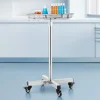 VEVOR Mayo Stand, Stainless Steel Mayo Tray, Load Capacity up to 35 lbs, Adjustable Height 25.2"-39.8", Medical Tray on Wheels with Removable Tray for Spa, Salon, Clinic, Personal Care