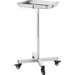 VEVOR Mayo Stand, Stainless Steel Mayo Tray, Load Capacity up to 35 lbs, Adjustable Height 25.2