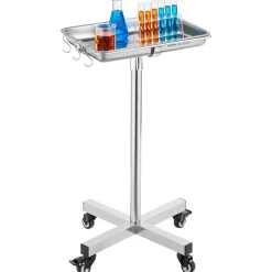 VEVOR Mayo Stand, Stainless Steel Mayo Tray, Load Capacity up to 35 lbs, Adjustable Height 25.2