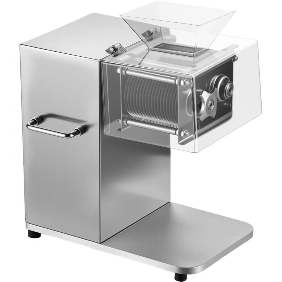 VEVOR Meat Cutting Machine, 850W Commercial Slicer, 5mm Heavy Duty Stainless Steel Blade Shredder for Boneless Meat Soft Vegetables, Electric Food Slicers for Kitchen Restaurant Supermarket