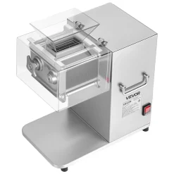 VEVOR Meat Cutting Machine, 850W Commercial Slicer, 5mm Heavy Duty Stainless Steel Blade Shredder for Boneless Meat Soft Vegetables, Electric Food Slicers for Kitchen Restaurant Supermarket
