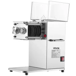 VEVOR Meat Cutting Machine, 850W Commercial Slicer, 5mm Heavy Duty Stainless Steel Blade Shredder for Boneless Meat Soft Vegetables, Electric Food Slicers for Kitchen Restaurant Supermarket