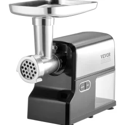 VEVOR Meat Grinder, 4.2 Lbs/Min Capacity Electric Meat Grinders with Blade, Grinding Plate, Sausage Maker, Kubbe Kit, Burger Press, Chopper Attachment, Stainless Steel Meat Mincer for Home Kitchen