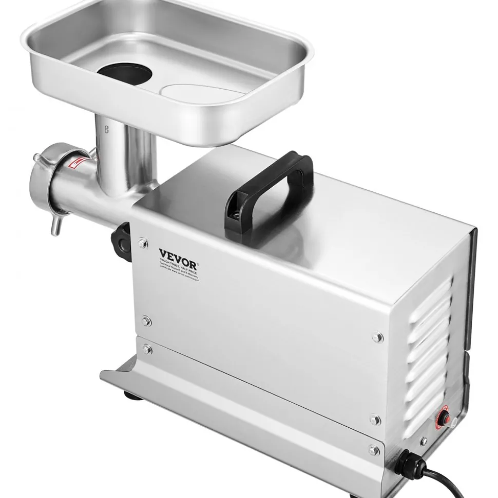VEVOR Meat Grinder, 11 Lbs/Min Capacity Electric Meat Grinders with Blade, Grinding Plate, Sausage Maker, Stainless Steel Commercial Meat Mincer for Kitchen Restaurant Butcher Store