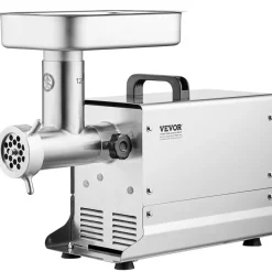 VEVOR Meat Grinder, 11 Lbs/Min Capacity Electric Meat Grinders with Blade, Grinding Plate, Sausage Maker, Stainless Steel Commercial Meat Mincer for Kitchen Restaurant Butcher Store