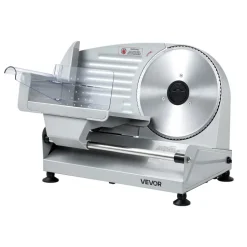 VEVOR Meat Slicer, 7.5" Electric Deli Slicer with SUS420 Blade & 0-0.6" Adjustable Thickness, 200W Home Food-Slicer for Frozen Meat, Ham, Baguett, Steak, UL Approved