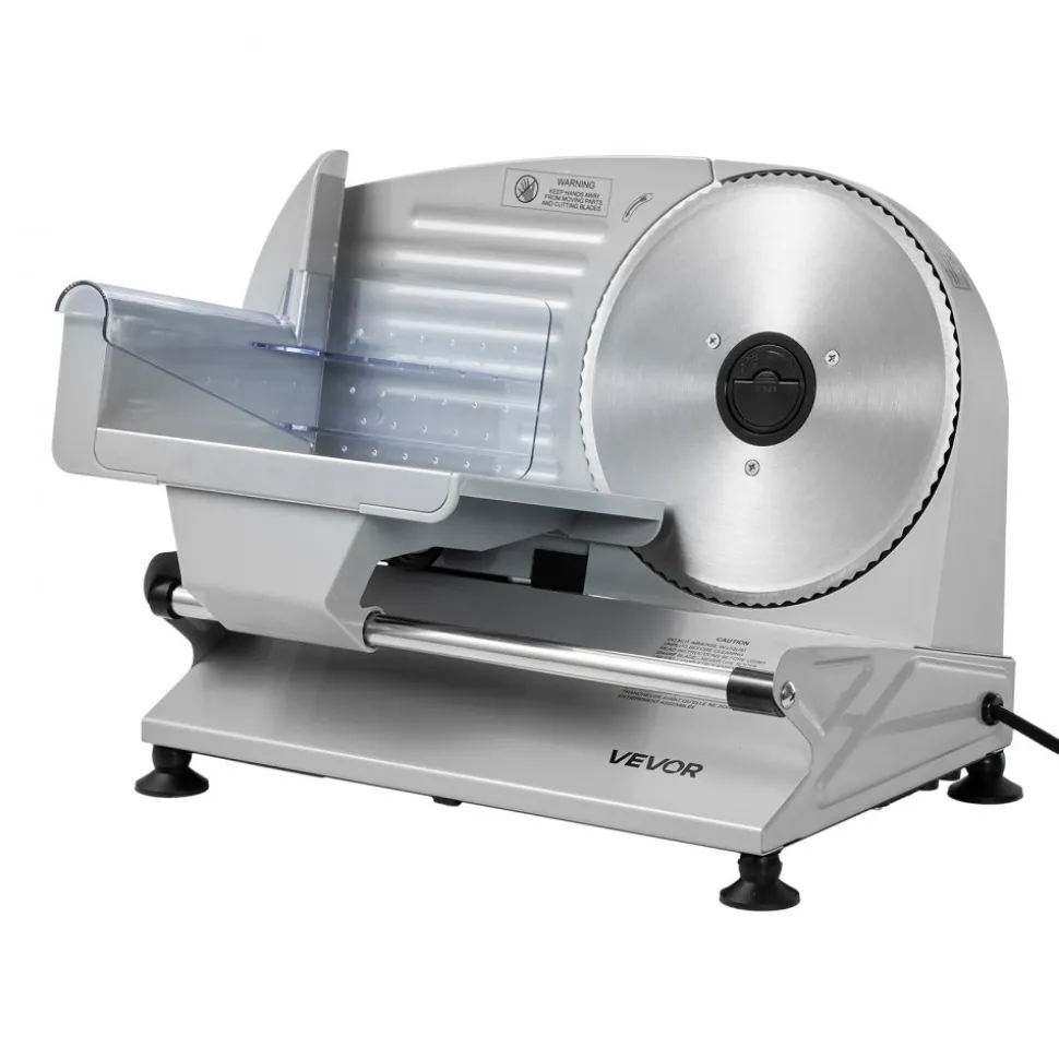 VEVOR Meat Slicer, 7.5" Electric Deli Slicer with 2 SUS420 Blades & 0-0.6" Adjustable Thickness, 200W Home Food-Slicer for Frozen Meat, Ham, Baguett, Steak, UL Approved
