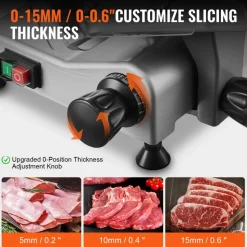 VEVOR Meat Slicer, 340W Electric Deli Food Slicer with 10