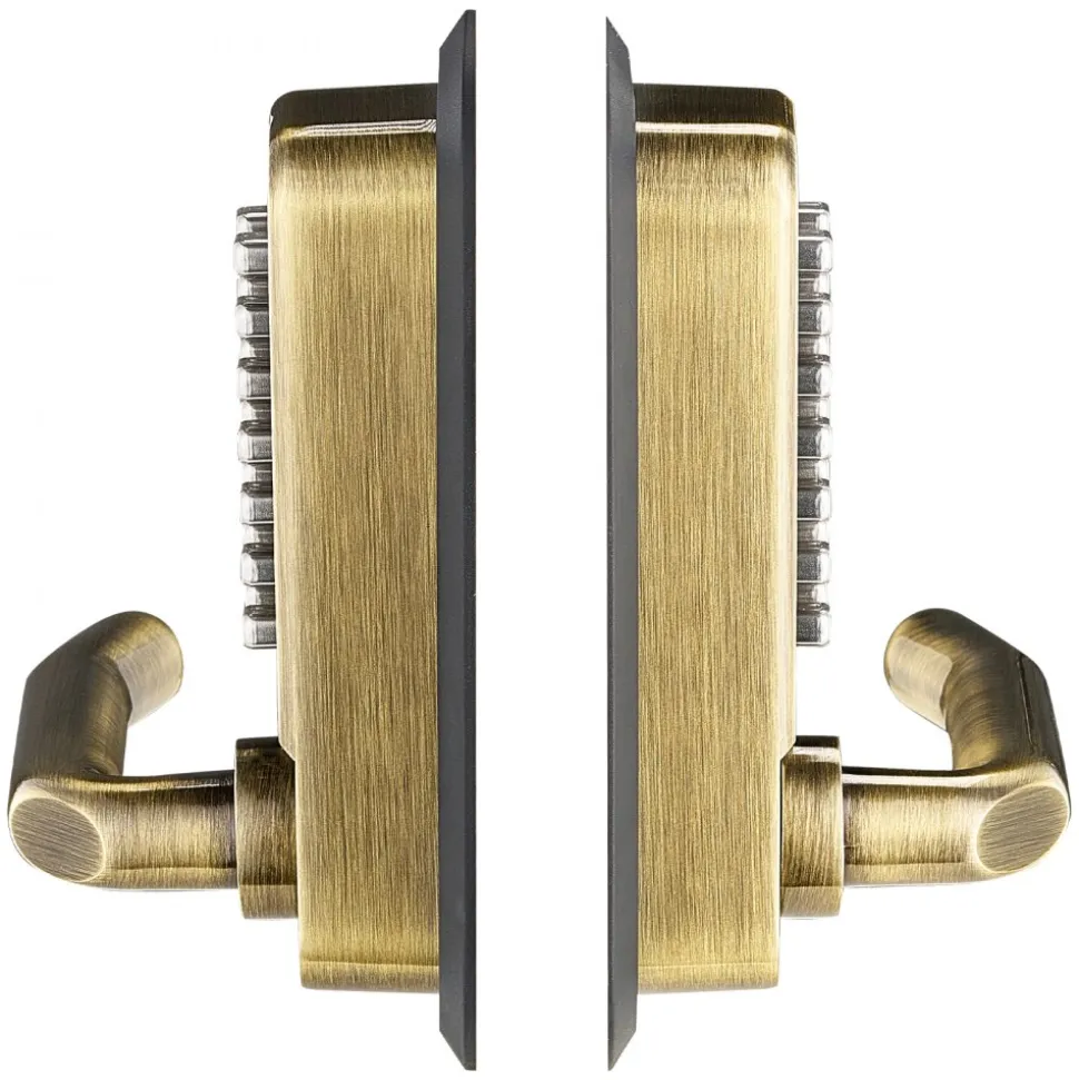 VEVOR Mechanical Keyless Entry Door Lock, 14 Key Mechanical Door Lock, Mechanical Keypad Door Lock with Handle, Double-Sided Stainless Steel Waterproof Keyless Gate Lock, for Home Office Fence Garage