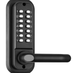 VEVOR Mechanical Keyless Entry Door Lock, 14 Digit Keypad, Double-sided Embedded Outdoor Gate Door Locks Set with Handle and Keypad, Water-proof Zinc Alloy, Easy to Install, for Yard, Garden, Garage