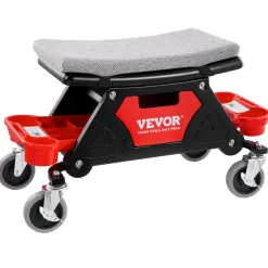VEVOR Mechanics Stool, 300 LBS Capacity Rolling Mechanic Seat with 4