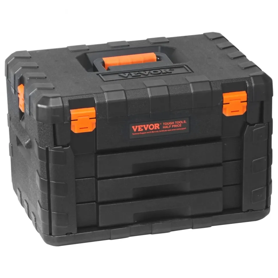 VEVOR Mechanics Tool Set and Socket Set, 1/4" 3/8" 1/2" Drive Deep and Standard Sockets, 450 Pcs SAE and Metric Mechanic Tool Kit with Bits, Hex Wrenches, Combination Wrench, Accessories, Storage Case