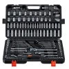 VEVOR Mechanics Tool Set, 159-Piece Mechanic Tool Kit, 1/4 in, 3/8 in, and 1/2 in Drive, SAE and Metric Socket Set, Wrenches, Screwdriver Bits, Accessories, and Storage Case, for Automotive Repair
