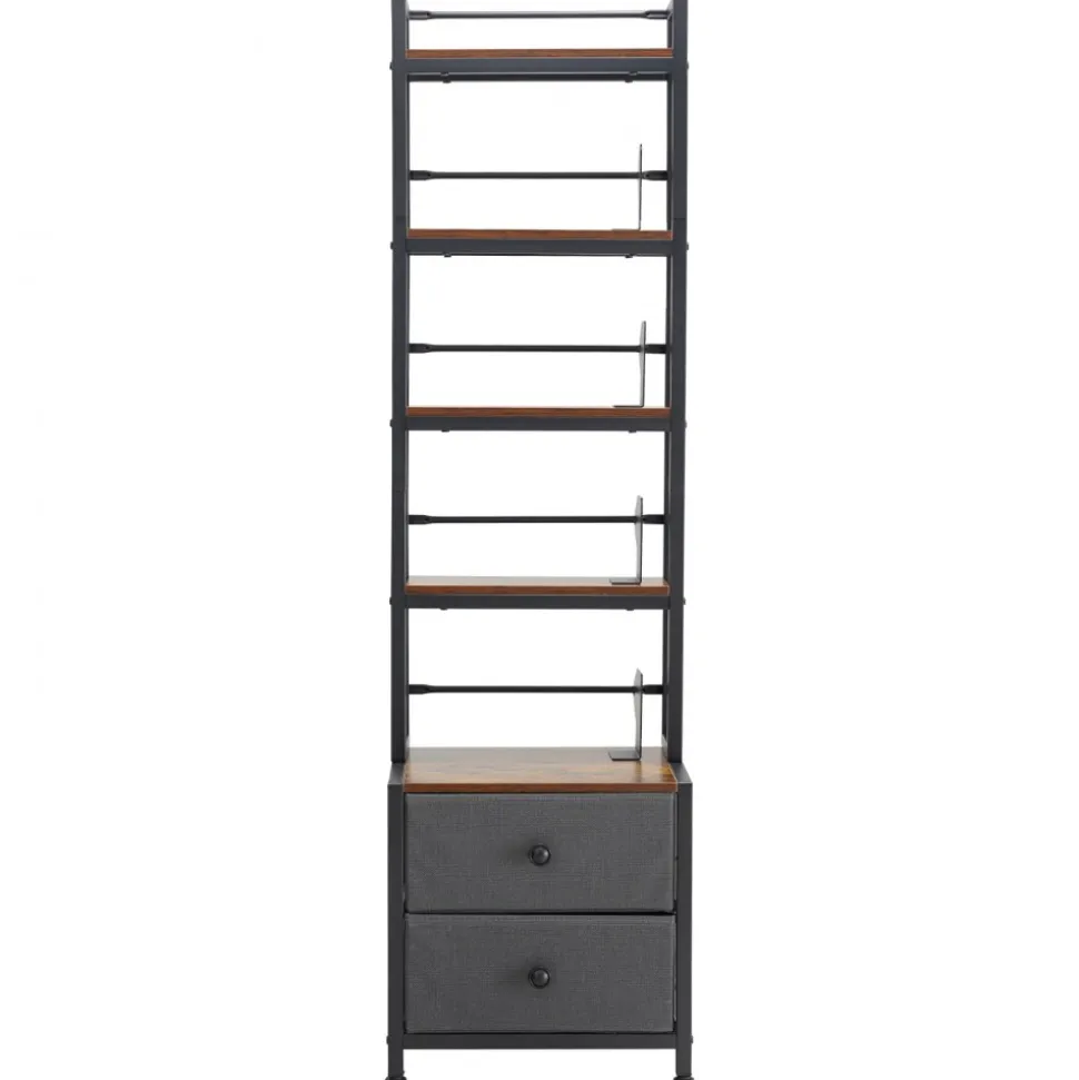 VEVOR Media Storage Cabinet, 4-Shelf DVD Shelf Organizer with Drawers, 15.75 x 11.81 x 56.50 in Multimedia Storage Organizer for CDs, DVDs, Books and Games, CD Cabinet for Living Room, Home Office